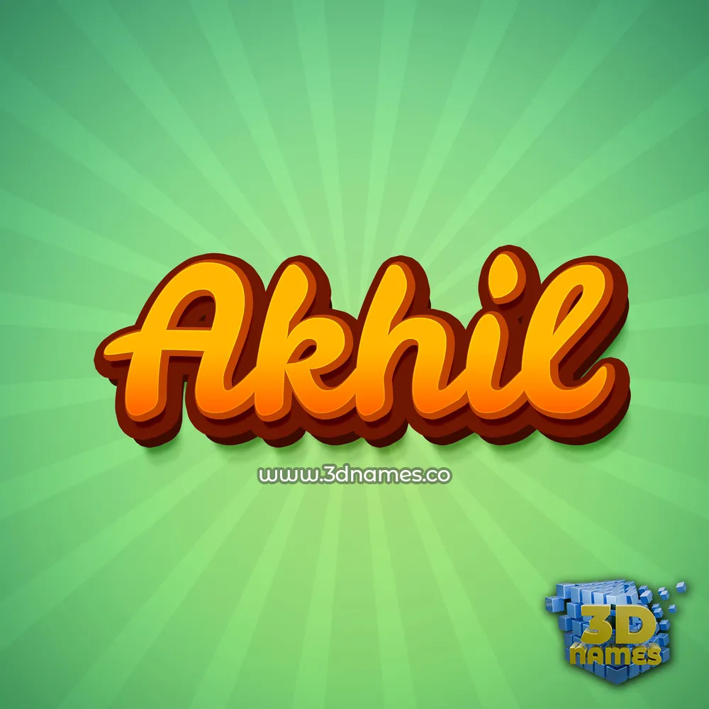 akhil in Green Rays style - 3D name wallpaper