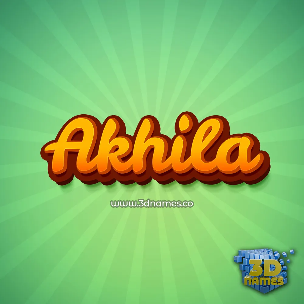 akhila in Green Rays style - 3D name wallpaper
