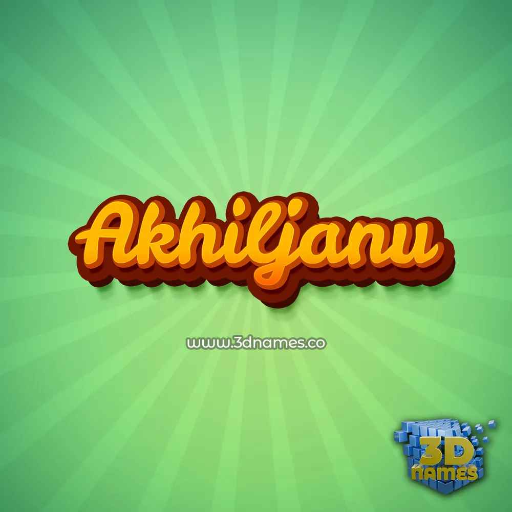 akhiljanu in Green Rays style - 3D name wallpaper