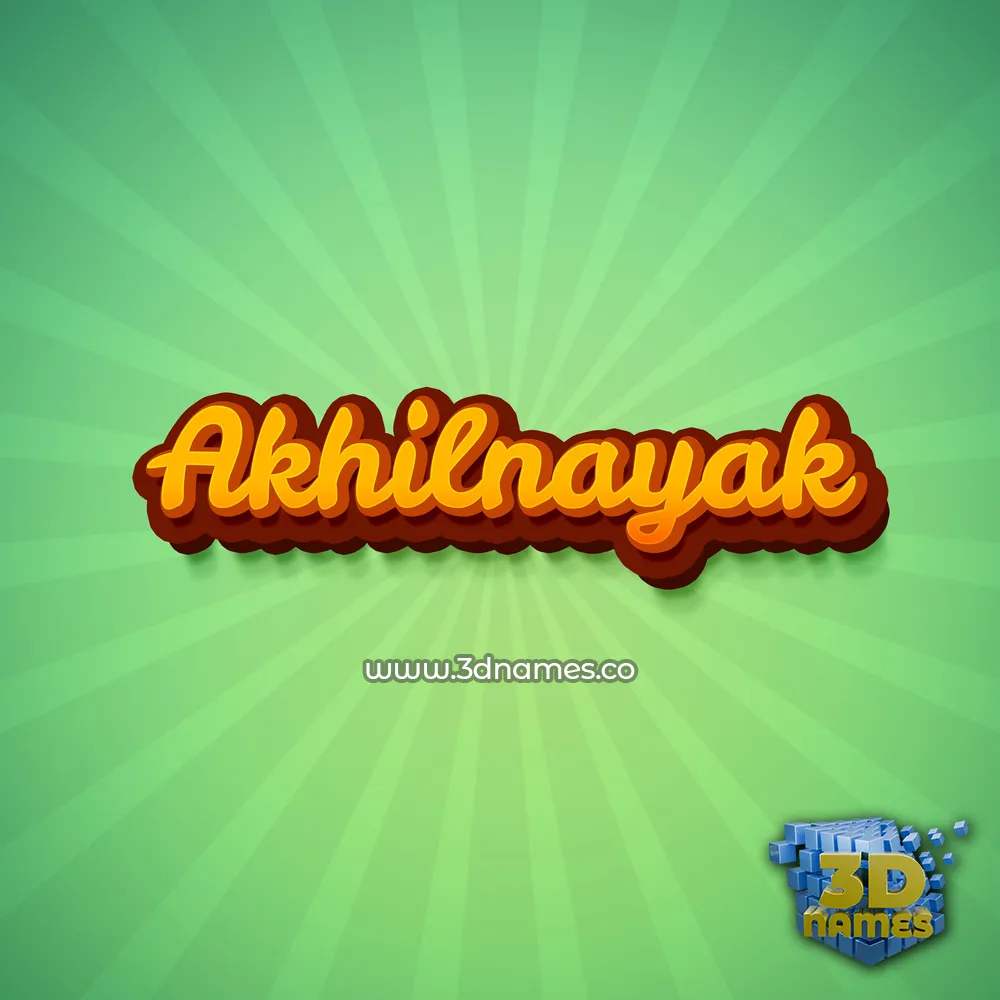 akhilnayak in Green Rays style - 3D name wallpaper