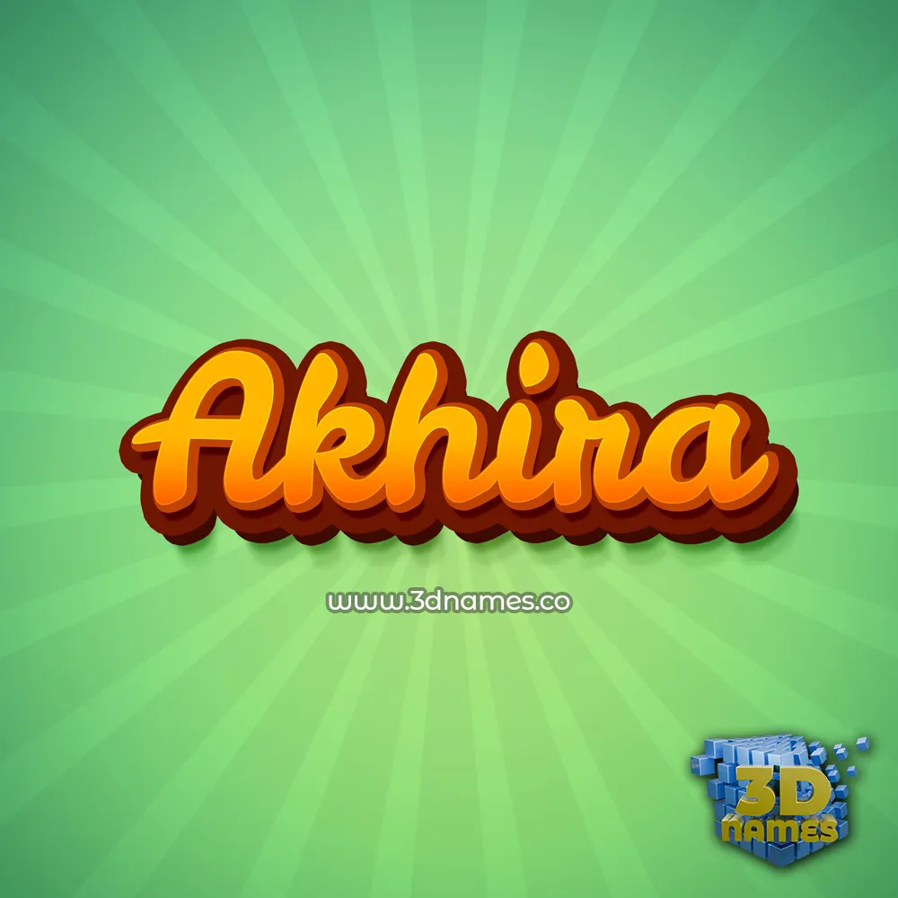 akhira in Green Rays style - 3D name wallpaper