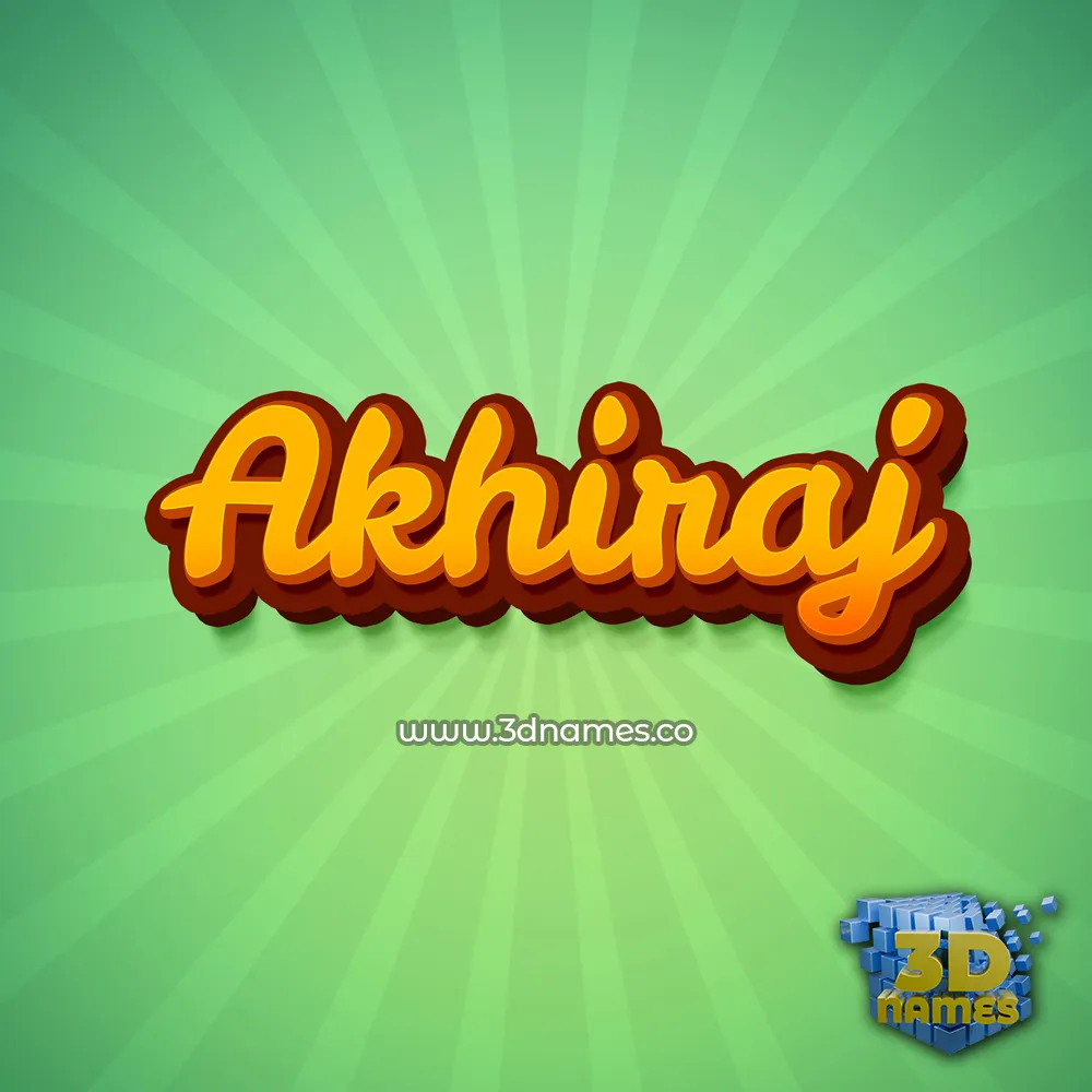 akhiraj in Green Rays style - 3D name wallpaper