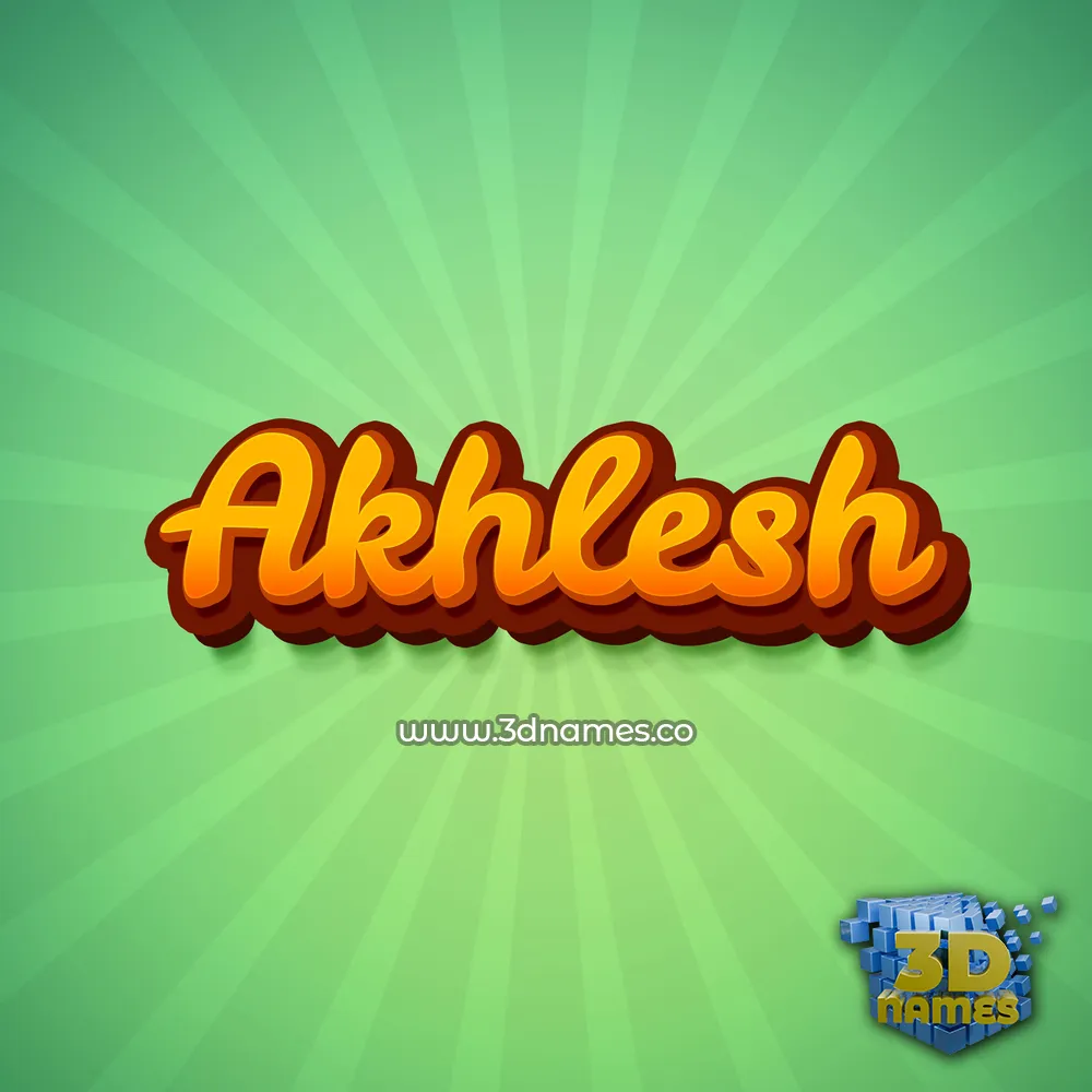 akhlesh in Green Rays style - 3D name wallpaper