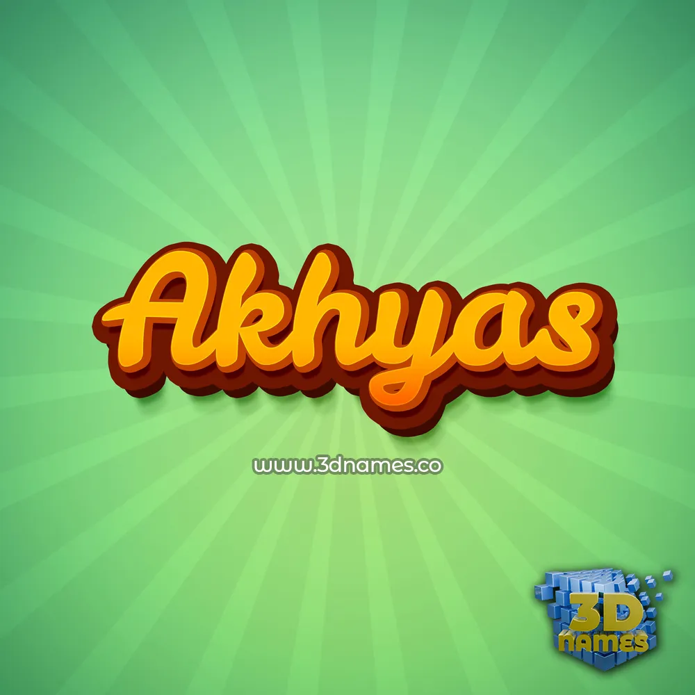 akhyas in Green Rays style - 3D name wallpaper