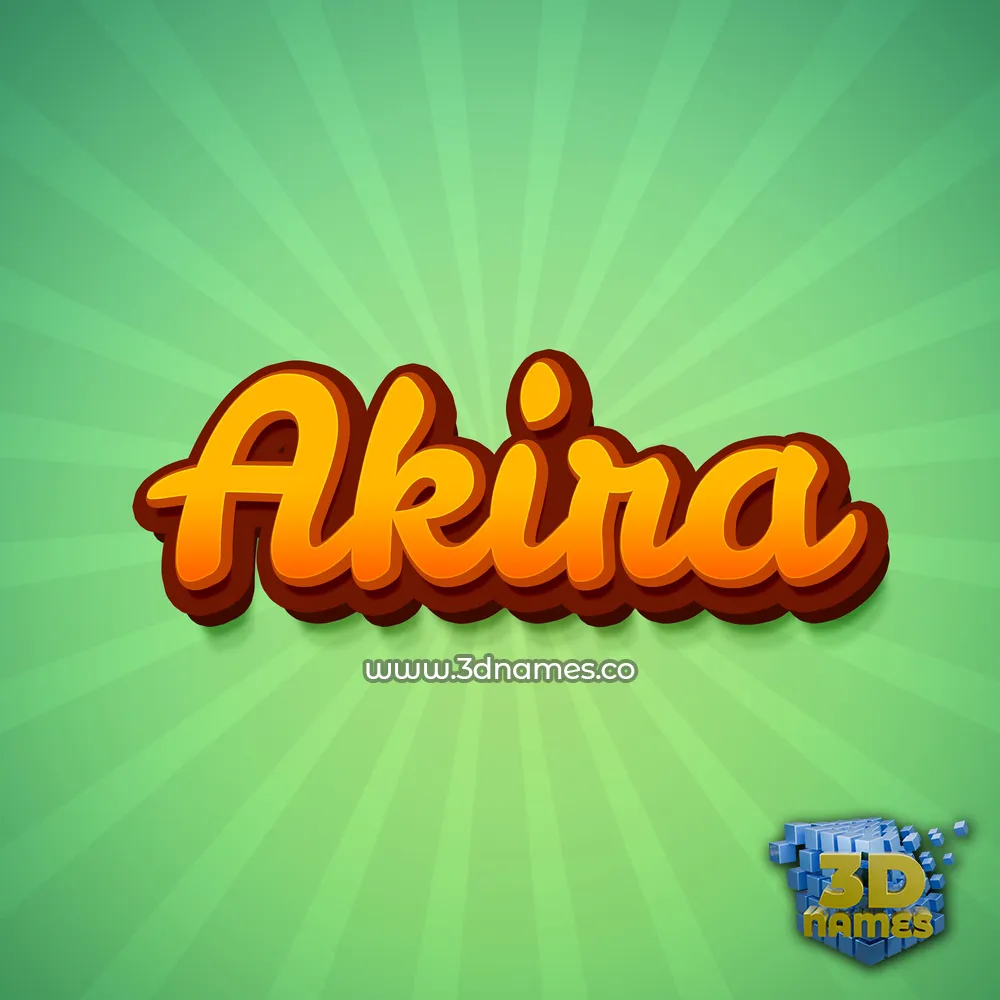 akira in Green Rays style - 3D name wallpaper