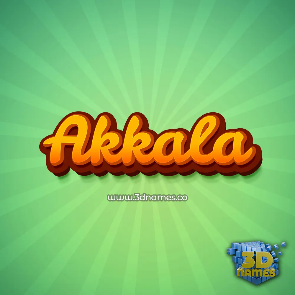 akkala in Green Rays style - 3D name wallpaper
