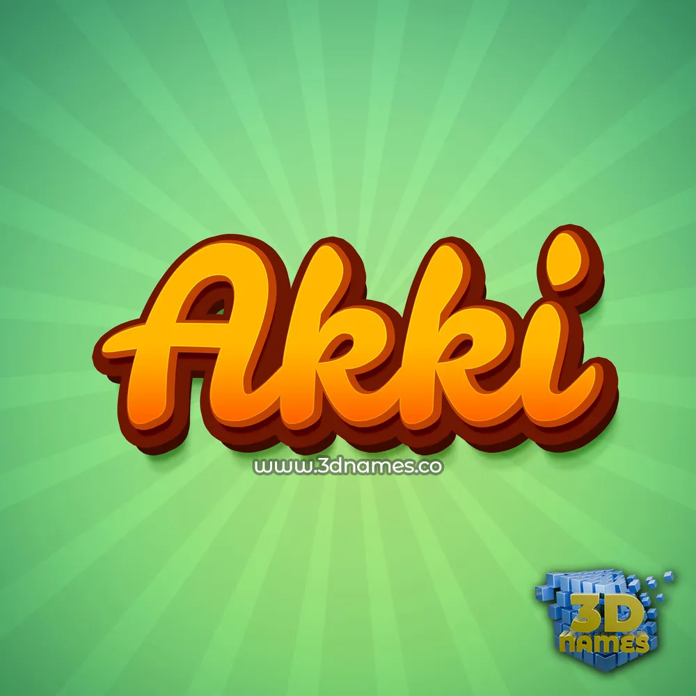 akki in Green Rays style - 3D name wallpaper