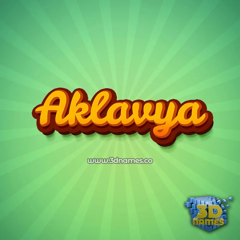 aklavya in Green Rays style - 3D name wallpaper