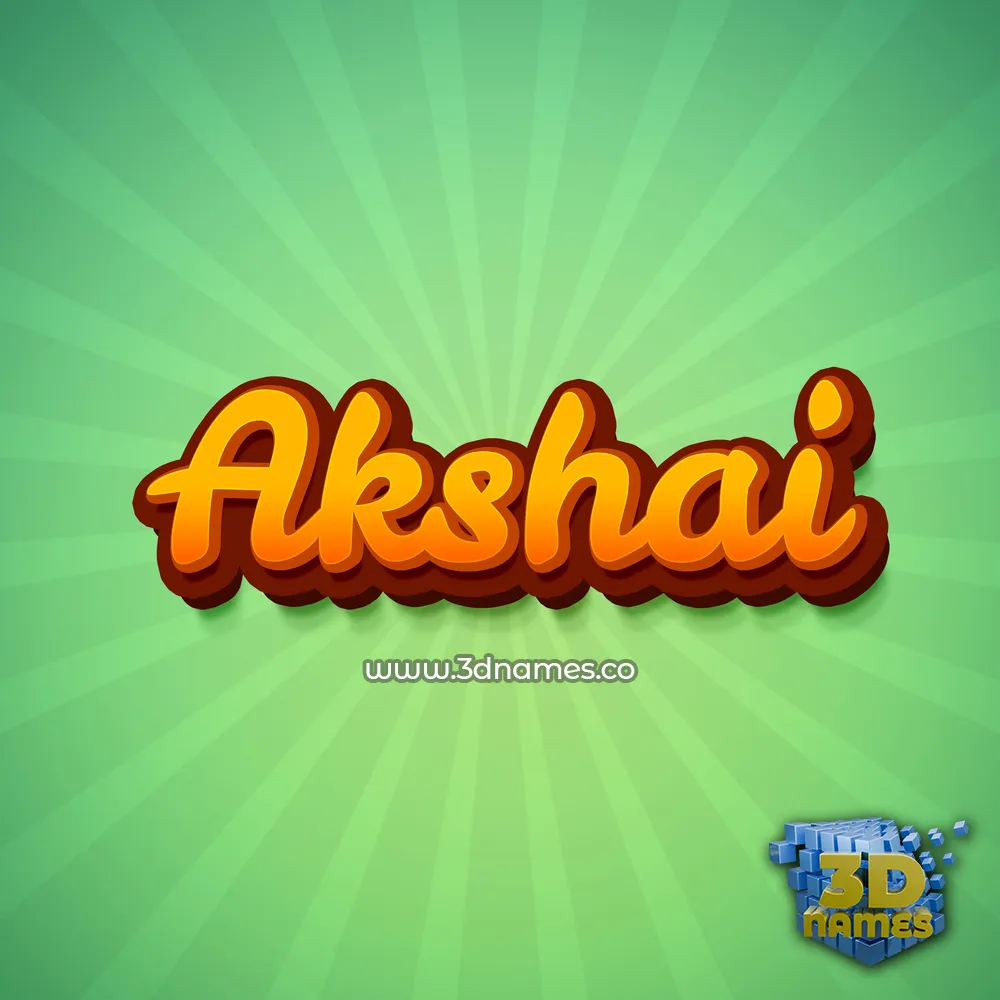 akshai in Green Rays style - 3D name wallpaper