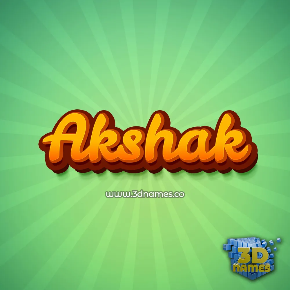 akshak in Green Rays style - 3D name wallpaper
