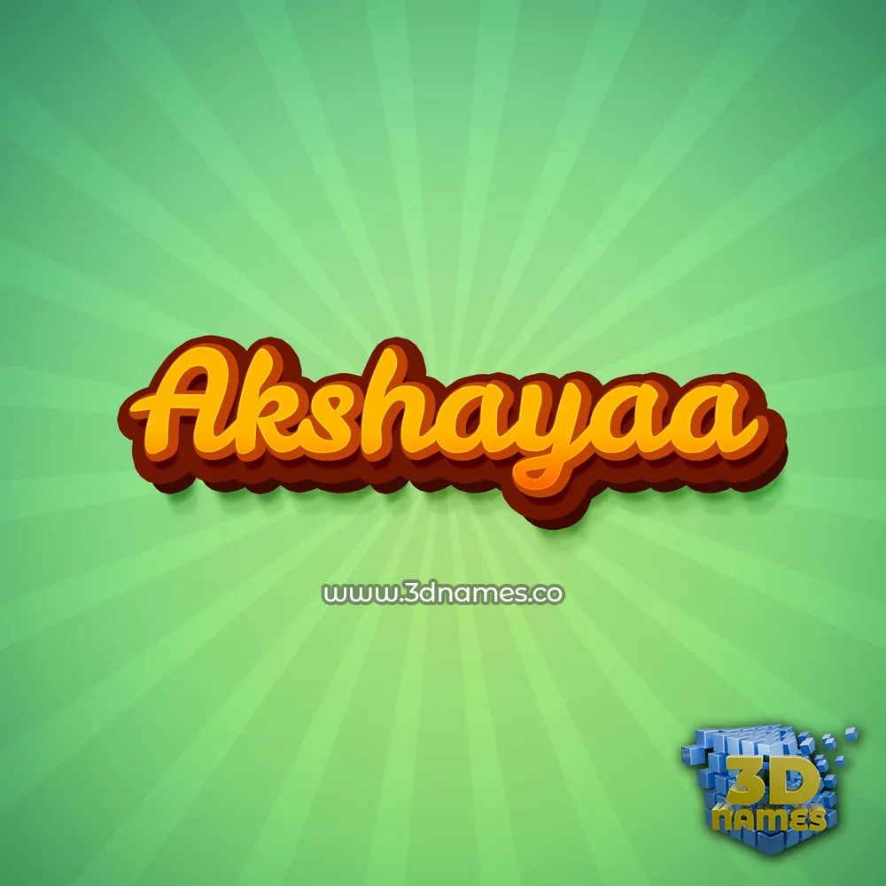 akshayaa in Green Rays style - 3D name wallpaper