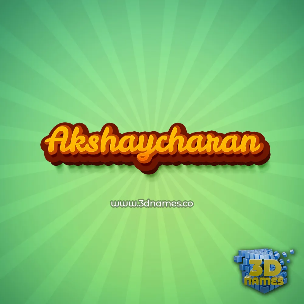 akshaycharan in Green Rays style - 3D name wallpaper