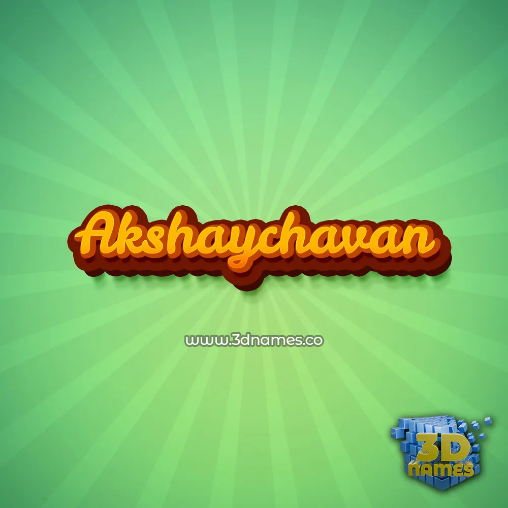 akshaychavan in Green Rays style - 3D name wallpaper