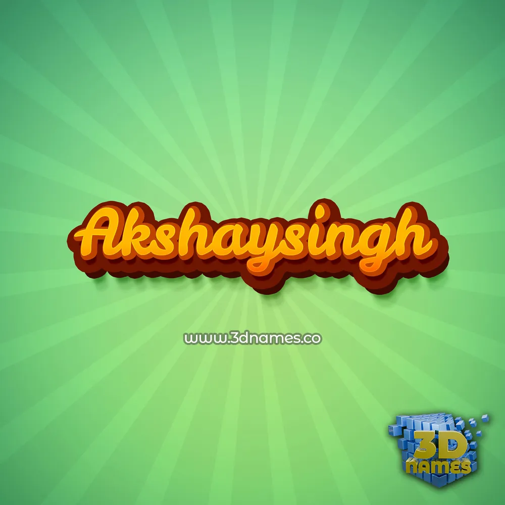 akshaysingh in Green Rays style - 3D name wallpaper