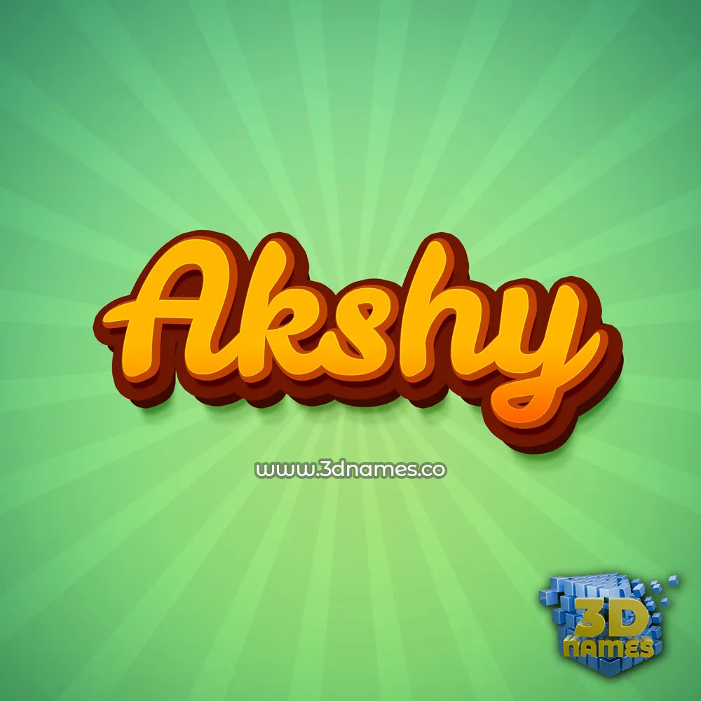 akshy in Green Rays style - 3D name wallpaper