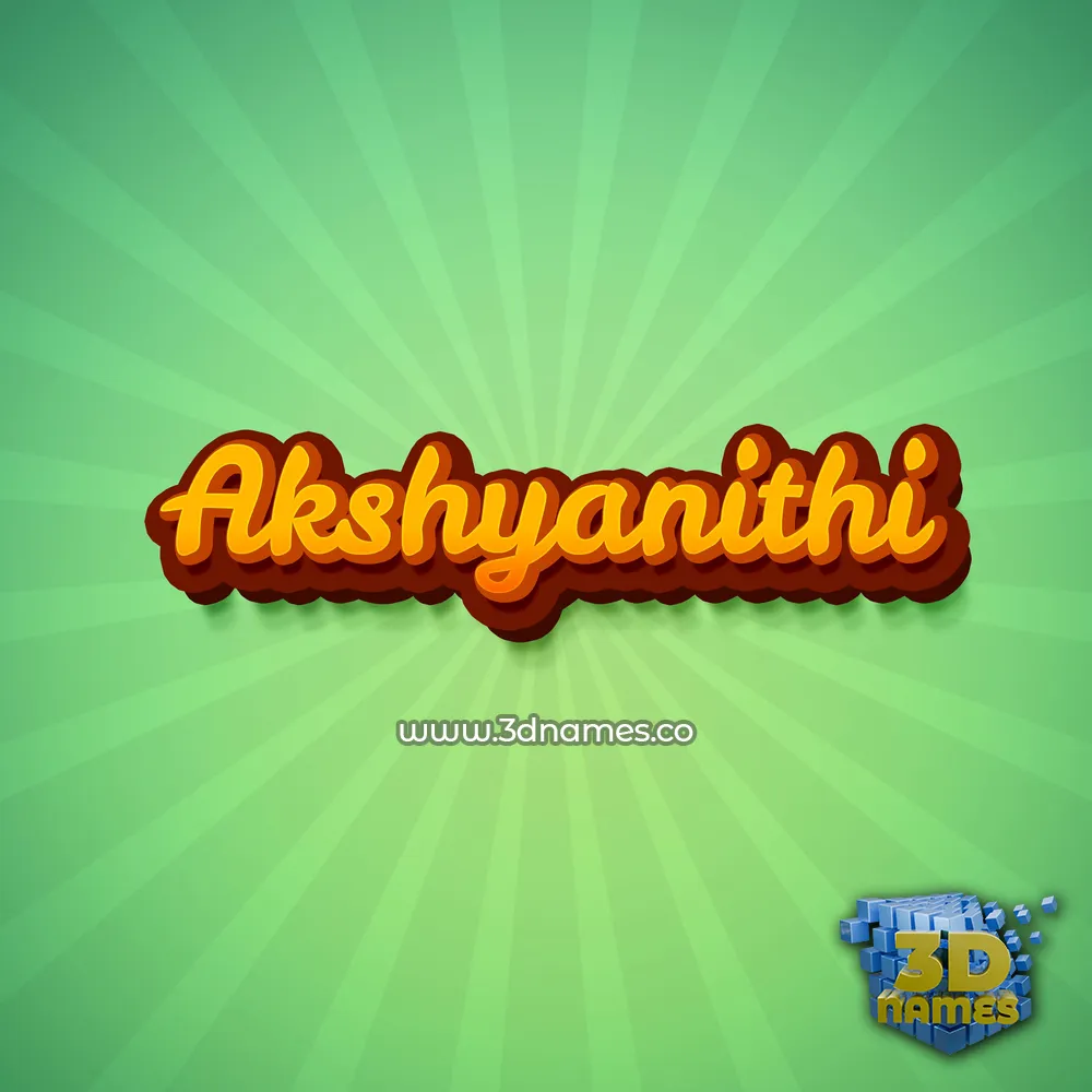 akshyanithi in Green Rays style - 3D name wallpaper