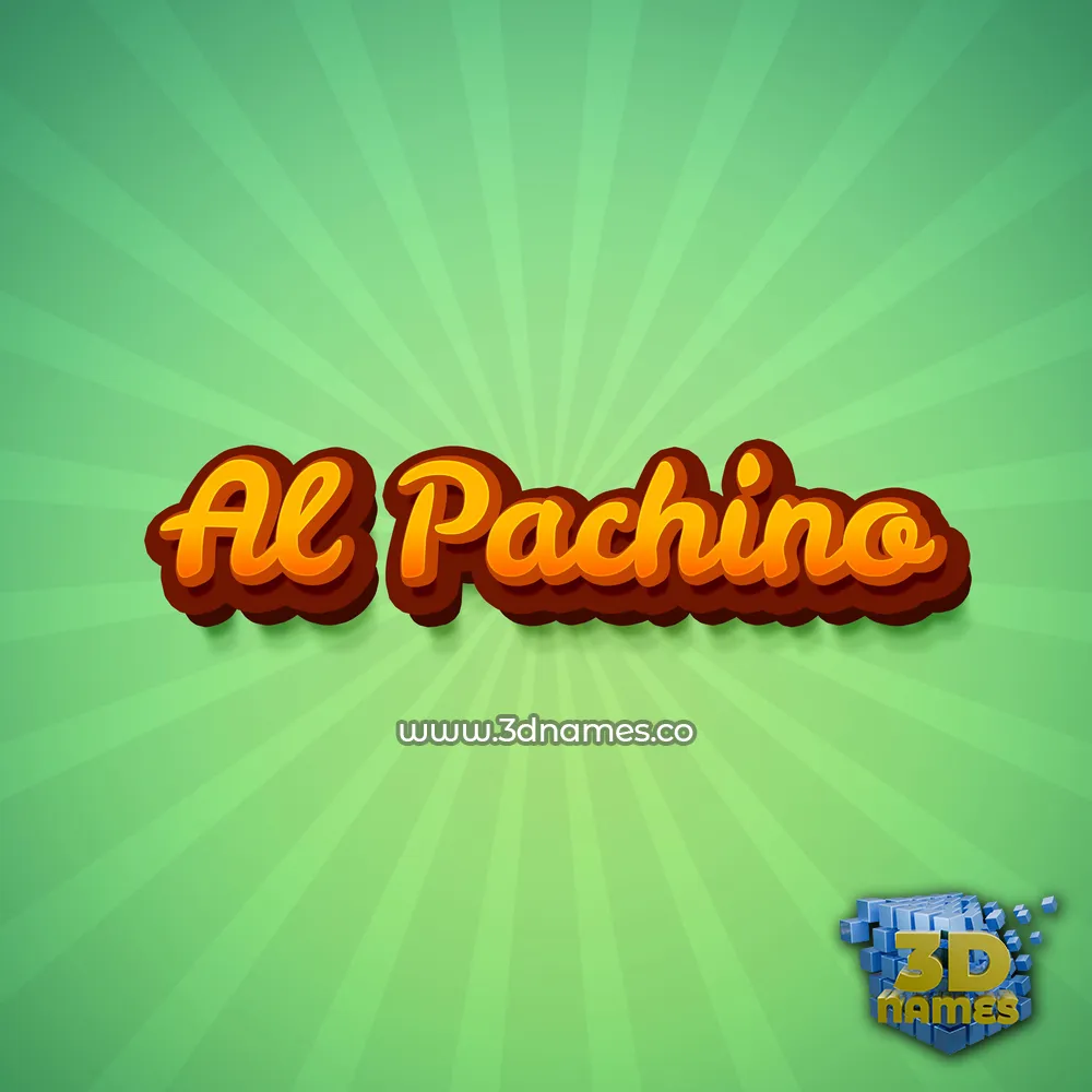 al pachino in Green Rays style - 3D name wallpaper