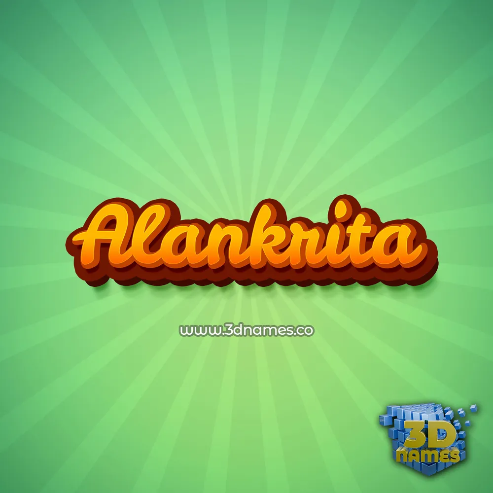 alankrita in Green Rays style - 3D name wallpaper