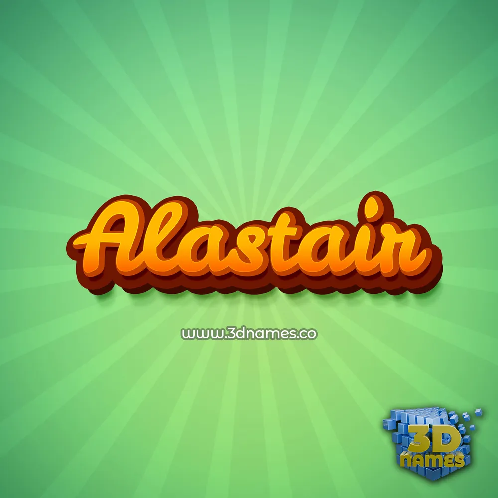 alastair in Green Rays style - 3D name wallpaper