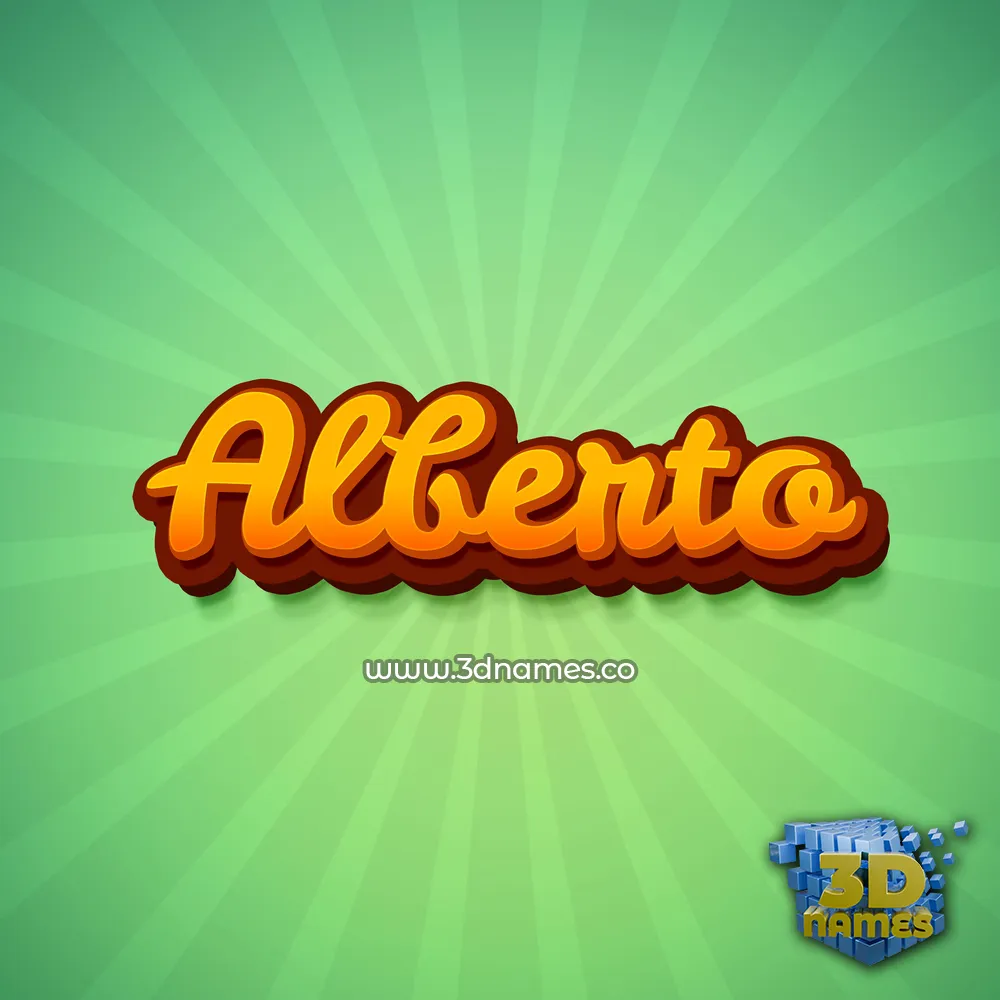 alberto in Green Rays style - 3D name wallpaper