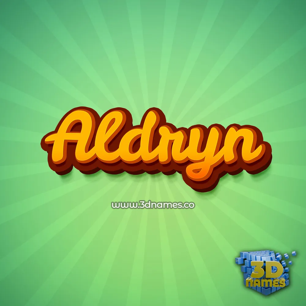 aldryn in Green Rays style - 3D name wallpaper
