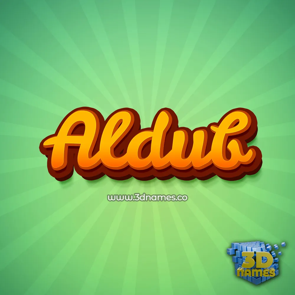 aldub in Green Rays style - 3D name wallpaper