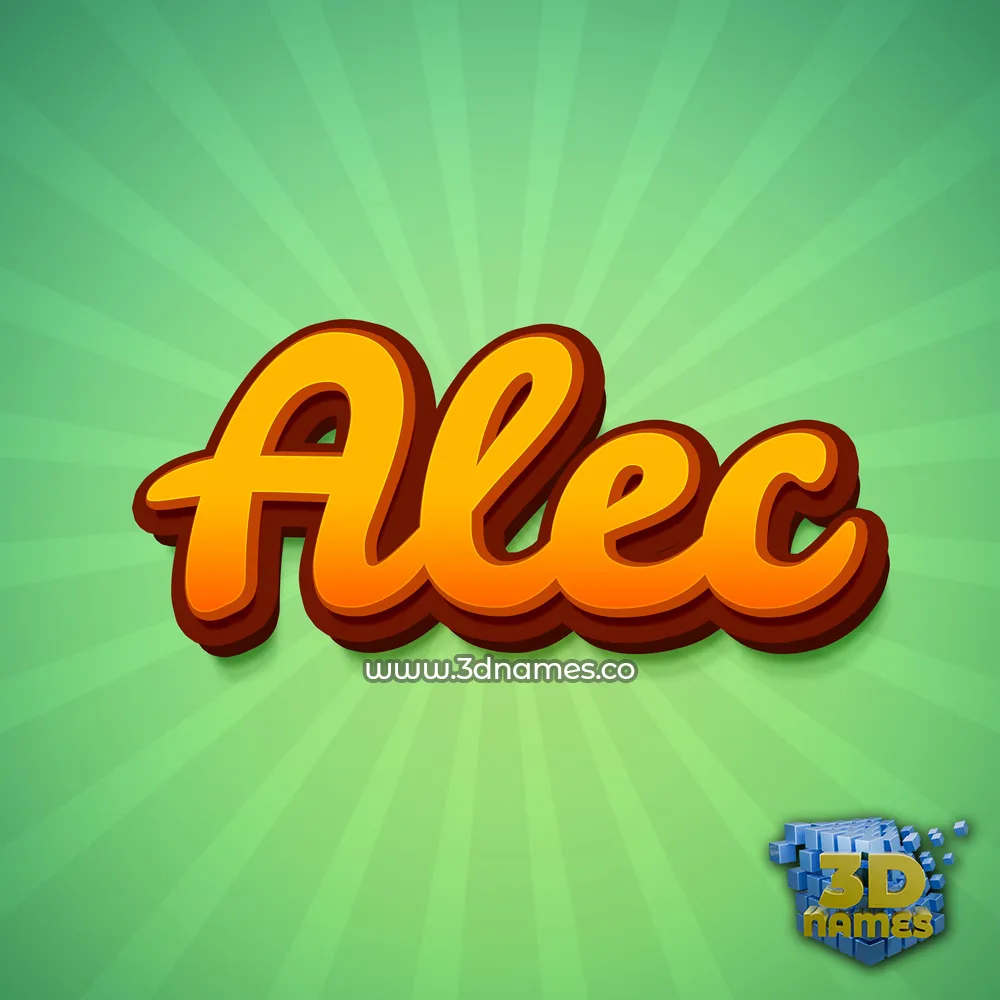 alec in Green Rays style - 3D name wallpaper