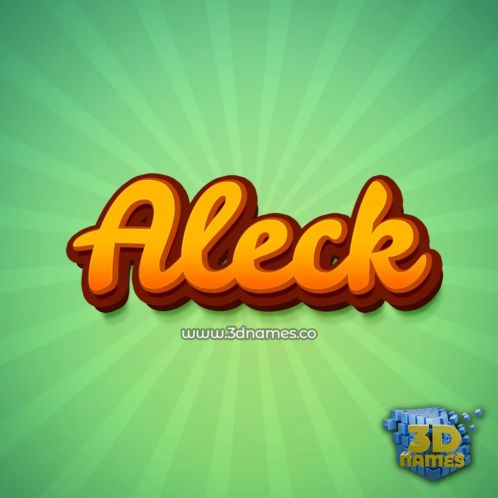 aleck in Green Rays style - 3D name wallpaper