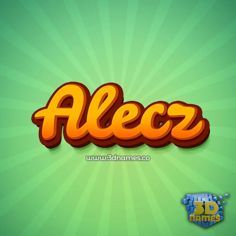 alecz in Green Rays style - 3D name wallpaper