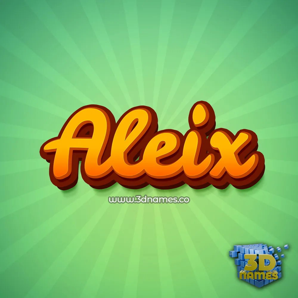 aleix in Green Rays style - 3D name wallpaper