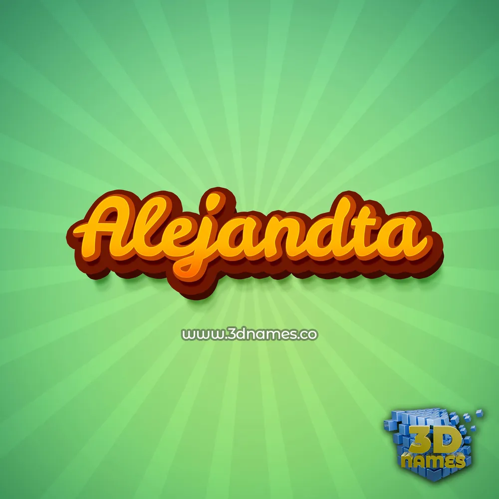 alejandta in Green Rays style - 3D name wallpaper