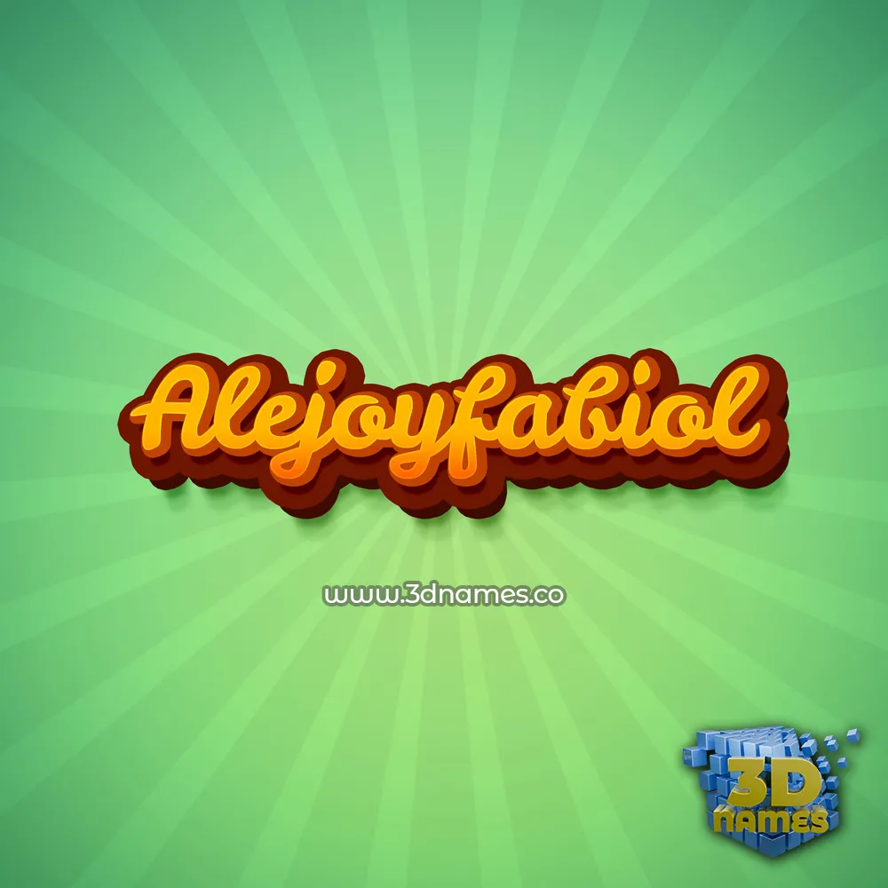 alejoyfabiol in Green Rays style - 3D name wallpaper