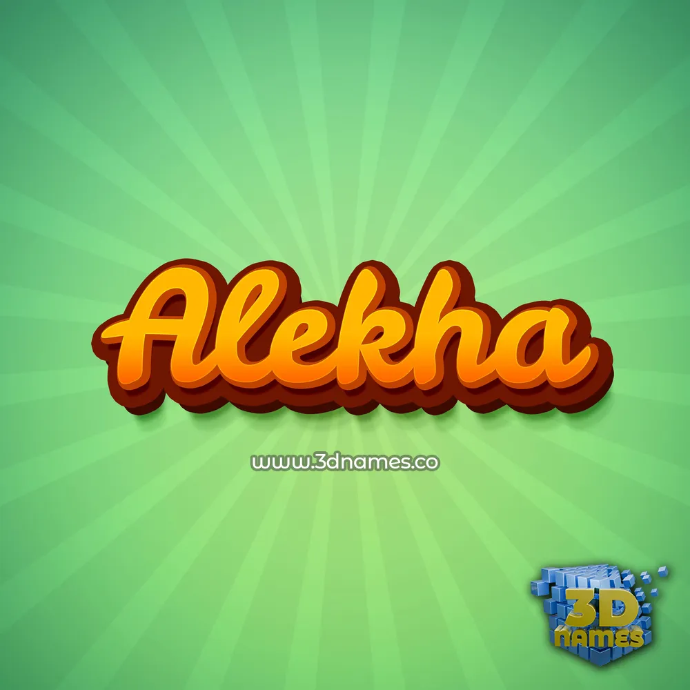 alekha in Green Rays style - 3D name wallpaper