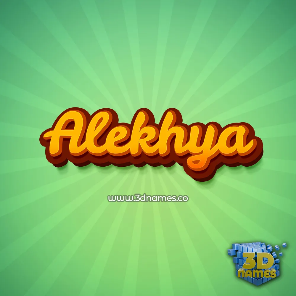 alekhya in Green Rays style - 3D name wallpaper