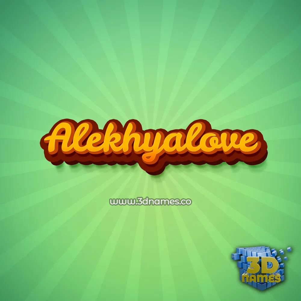 alekhyalove in Green Rays style - 3D name wallpaper