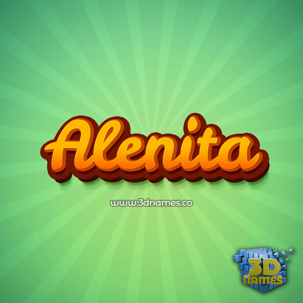 alenita in Green Rays style - 3D name wallpaper