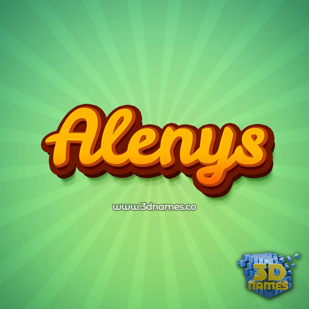 alenys in Green Rays style - 3D name wallpaper