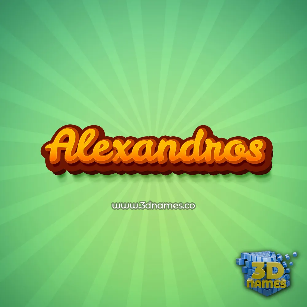 alexandros in Green Rays style - 3D name wallpaper