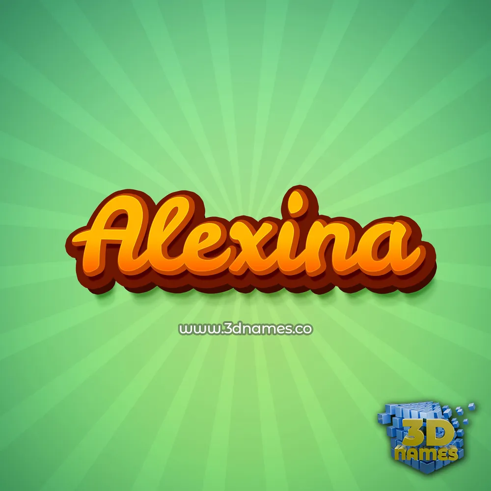 alexina in Green Rays style - 3D name wallpaper