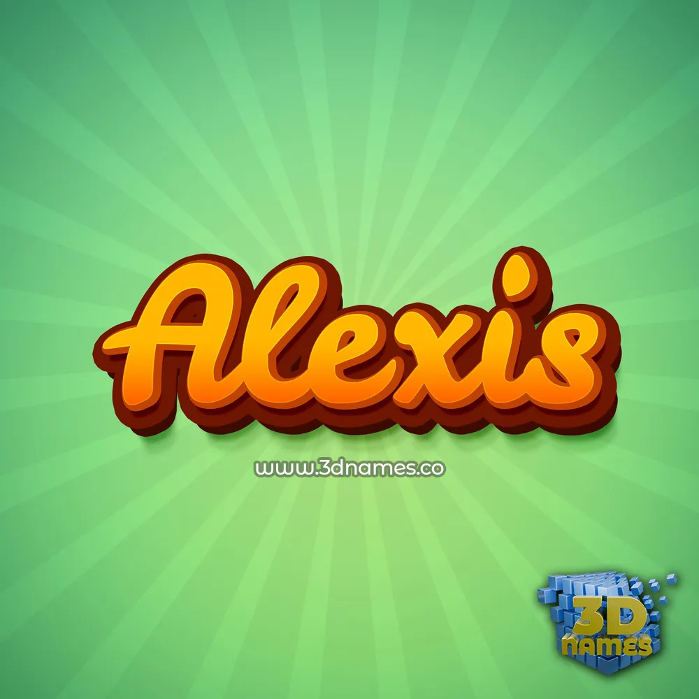 alexis in Green Rays style - 3D name wallpaper