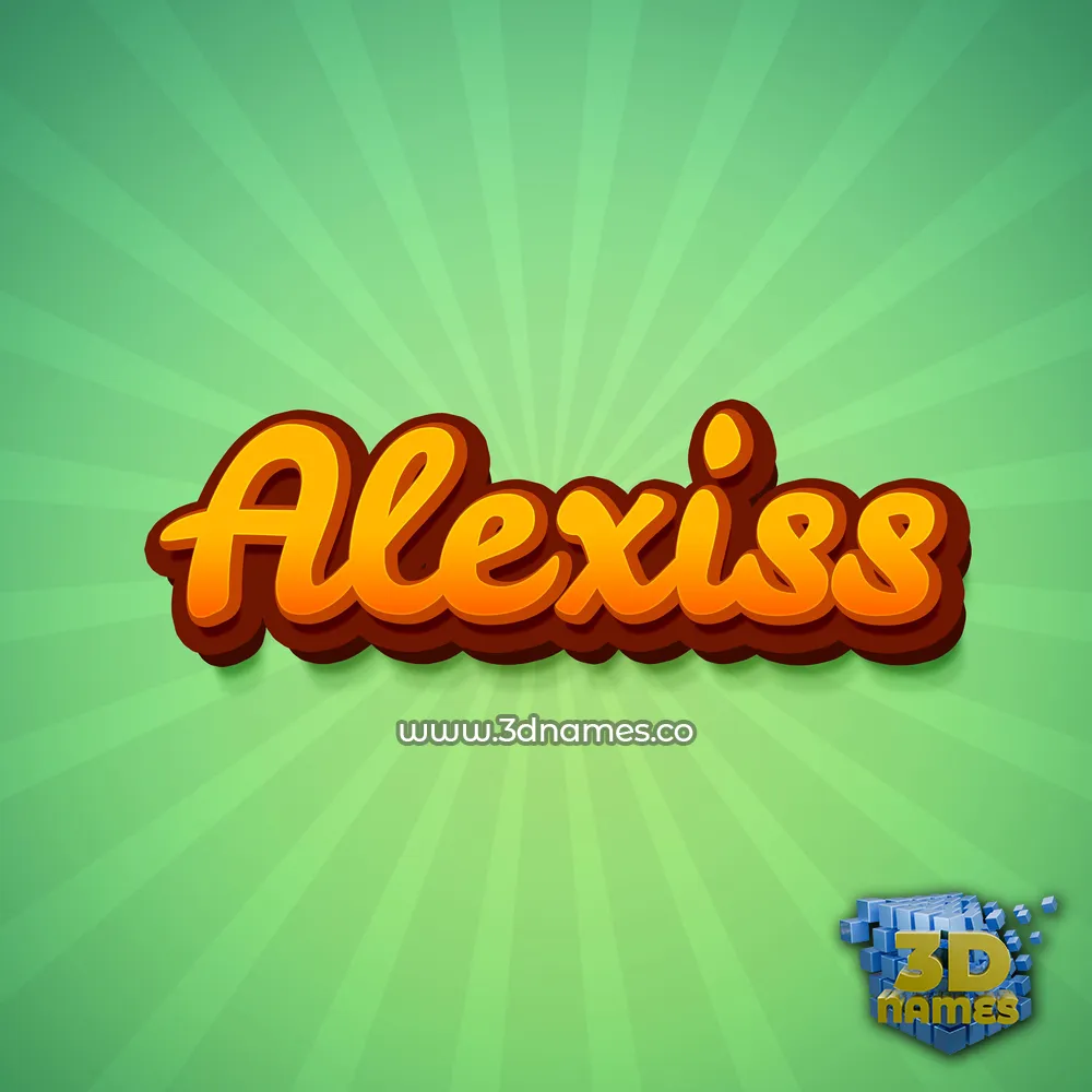 alexiss in Green Rays style - 3D name wallpaper
