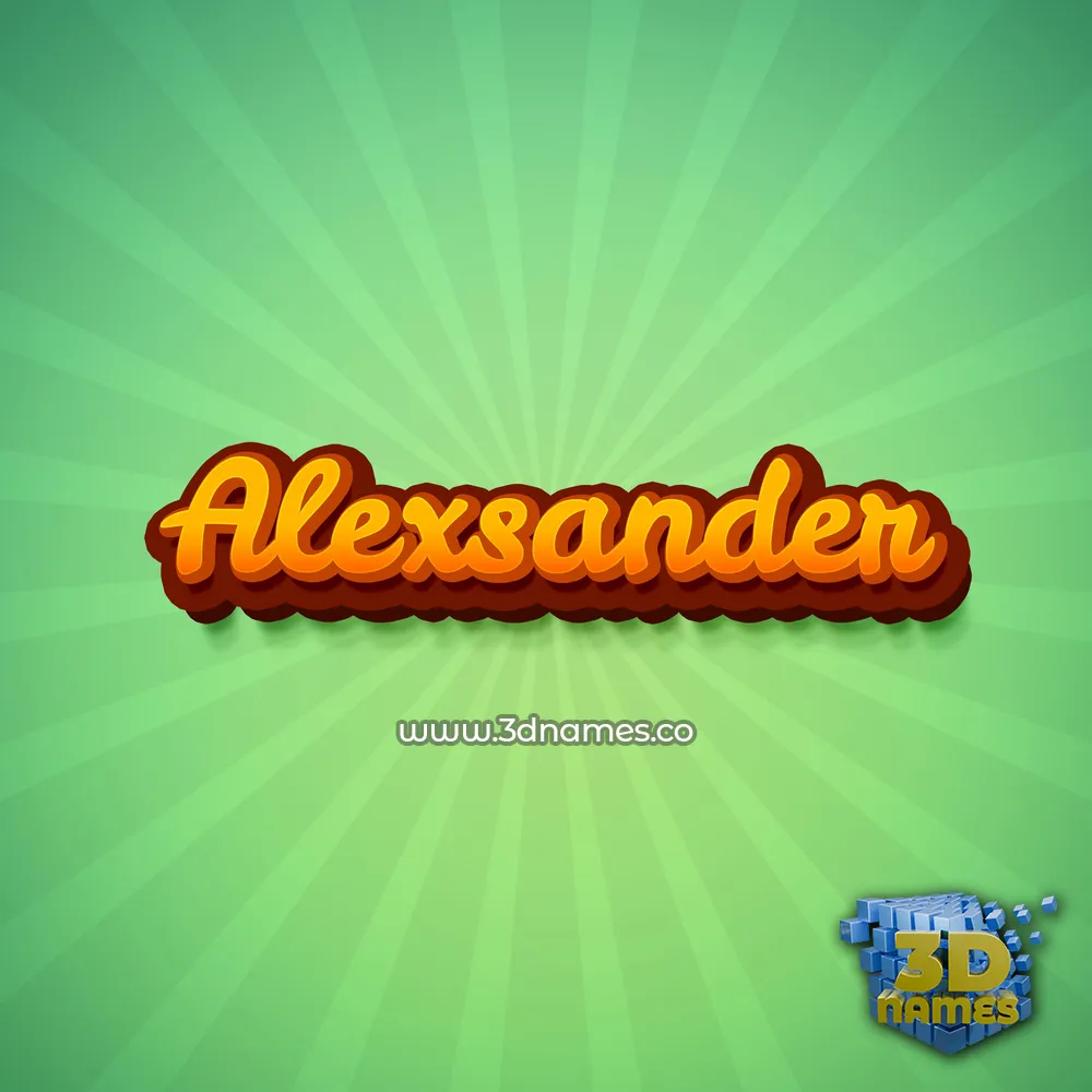 alexsander in Green Rays style - 3D name wallpaper