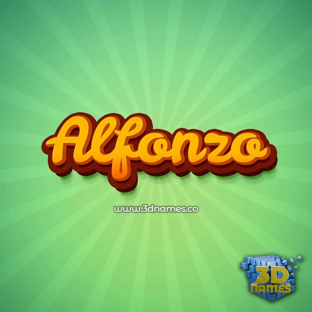 alfonzo in Green Rays style - 3D name wallpaper