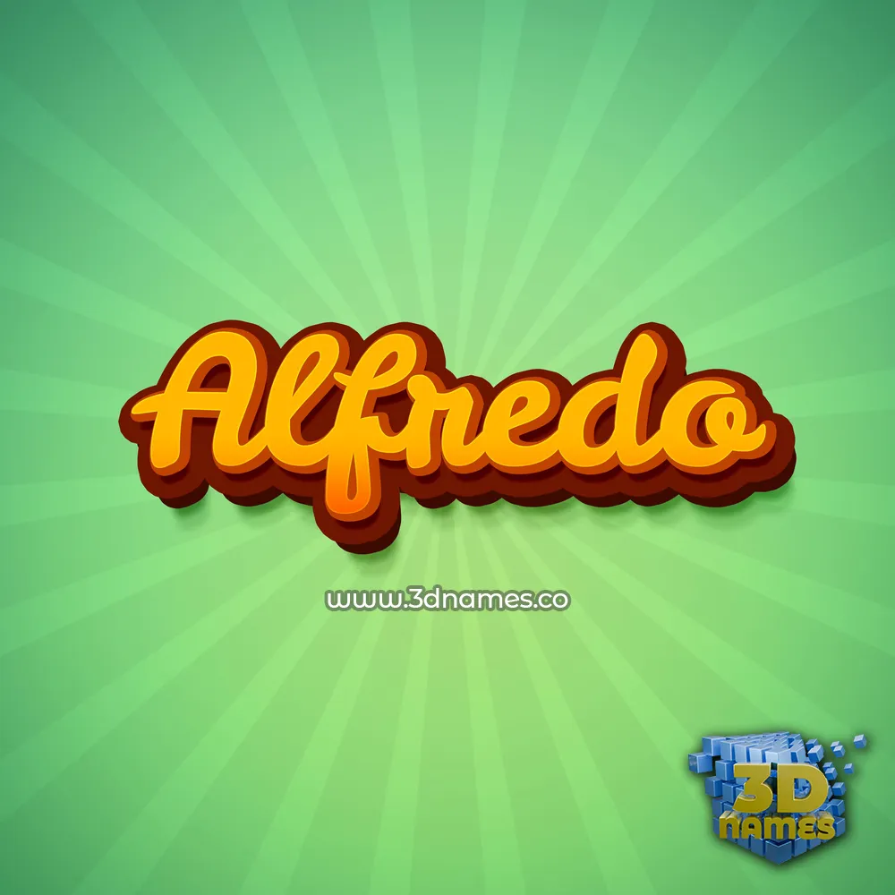 alfredo in Green Rays style - 3D name wallpaper