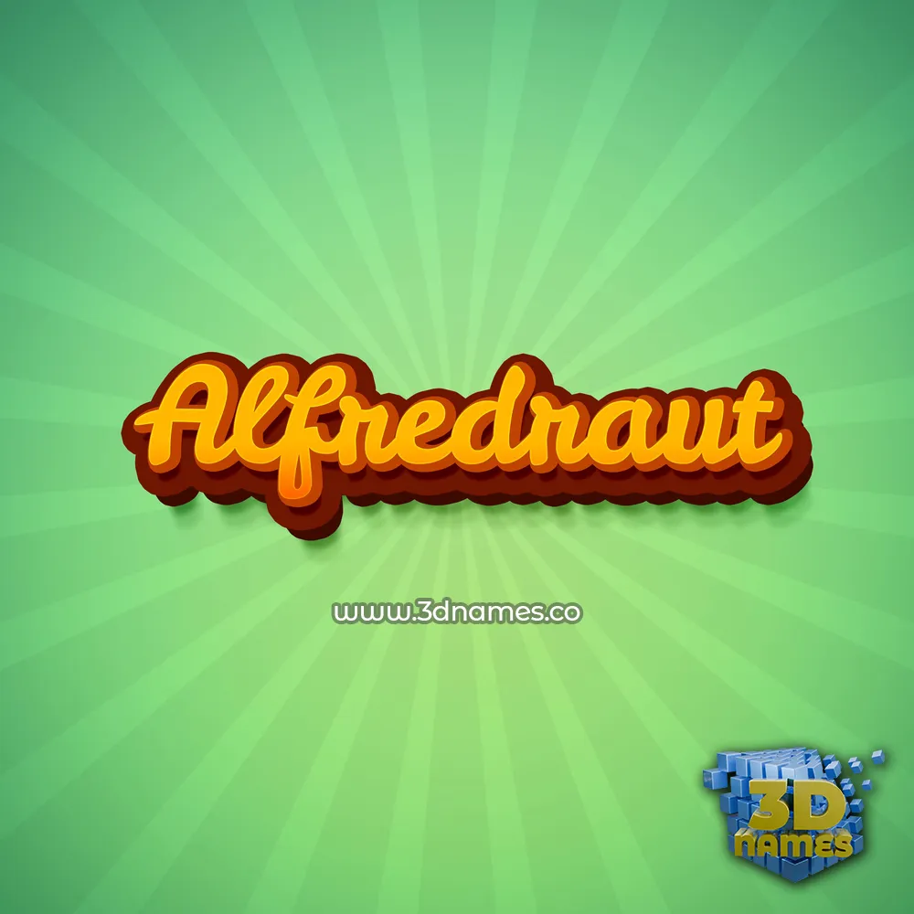 alfredraut in Green Rays style - 3D name wallpaper