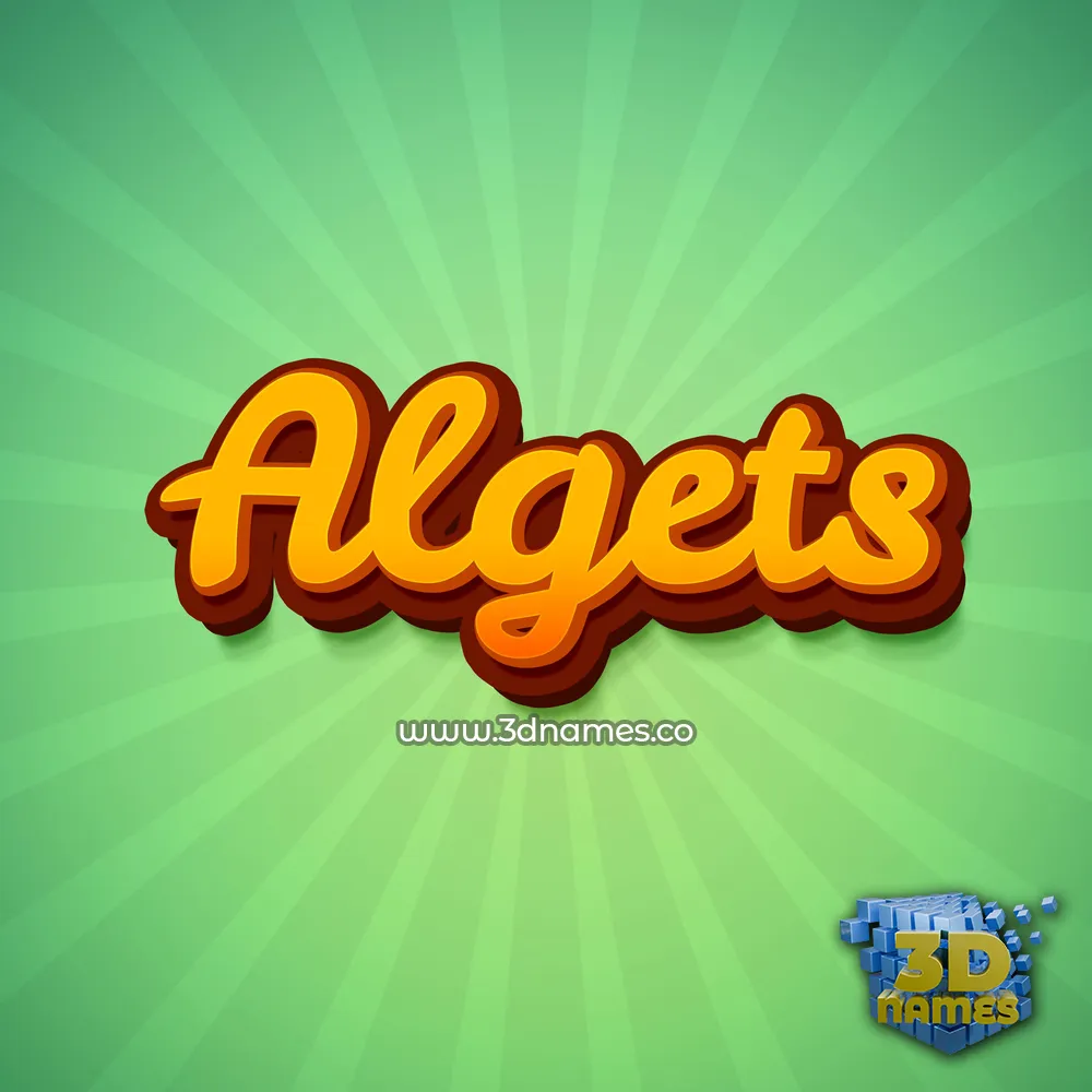 algets in Green Rays style - 3D name wallpaper
