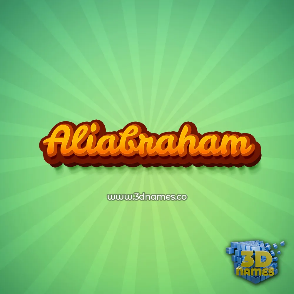 aliabraham in Green Rays style - 3D name wallpaper