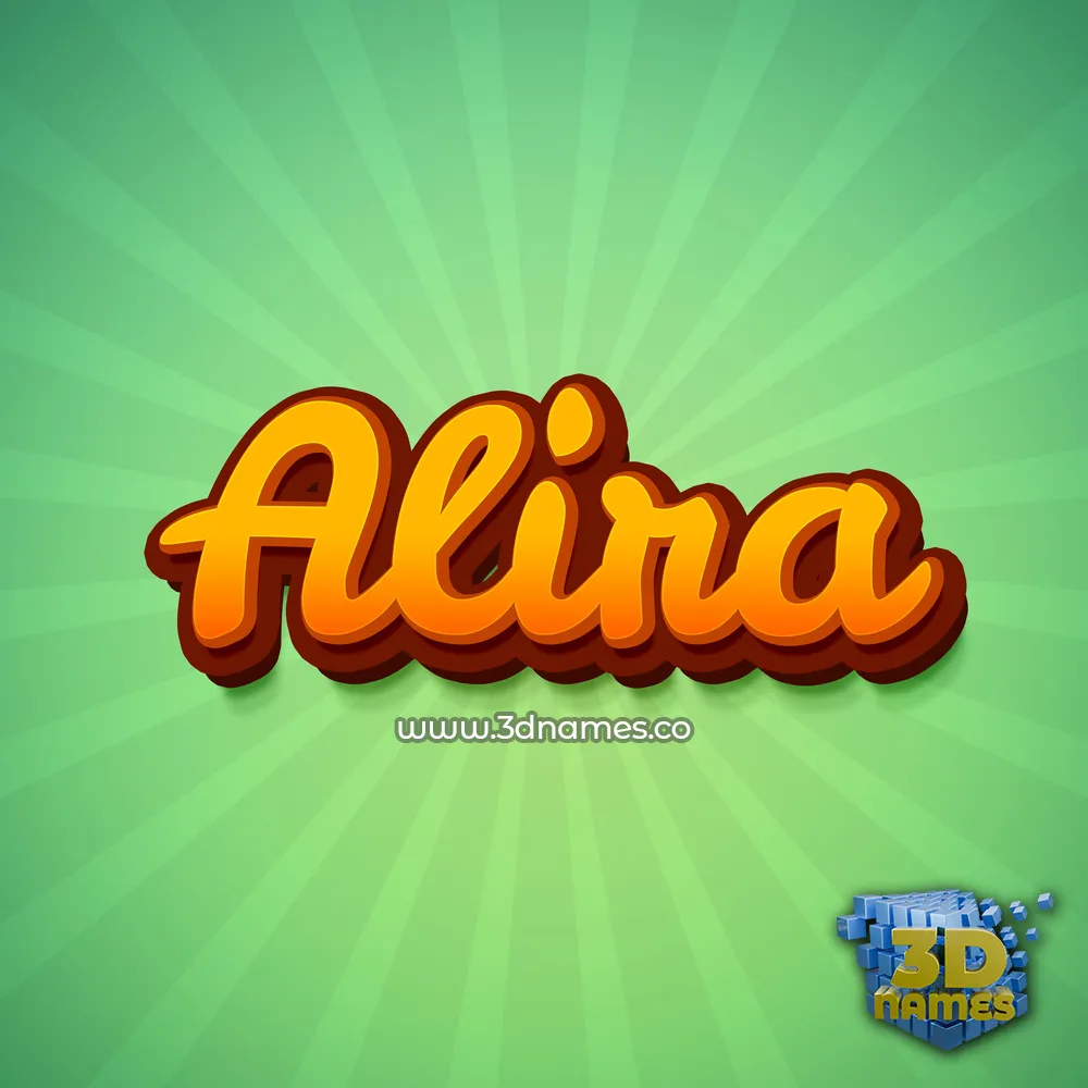 alira in Green Rays style - 3D name wallpaper