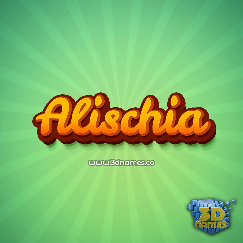 alischia in Green Rays style - 3D name wallpaper