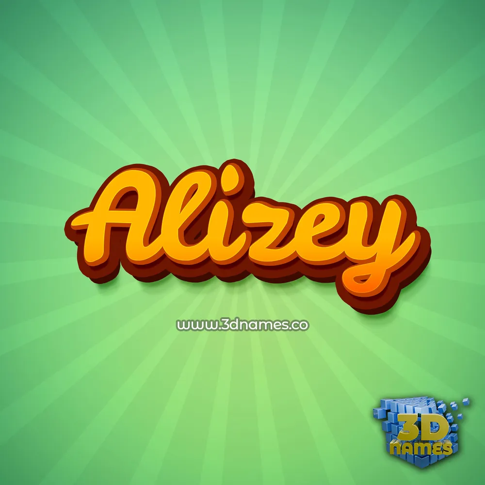 alizey in Green Rays style - 3D name wallpaper